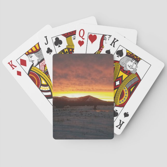 Baraja De Cartas Sunset Snow Playing Cards (Reverso)
