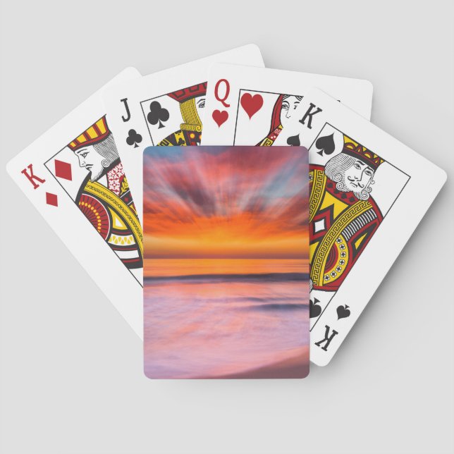 Baraja De Cartas Sunset Tamarack Beach| Carlsbad, CA (Reverso)