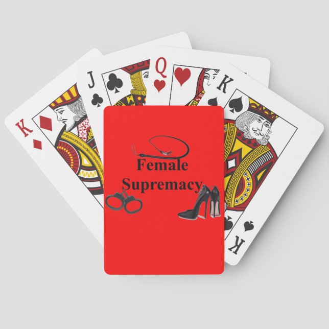BARAJA DE CARTAS SUPREMACÍA FEMENINA (Reverso)