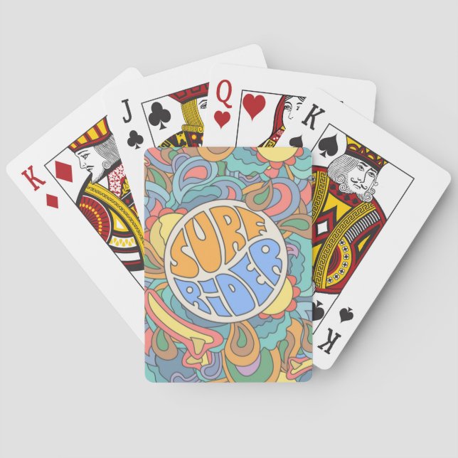 Baraja De Cartas Surf Rider Pattern (Reverso)