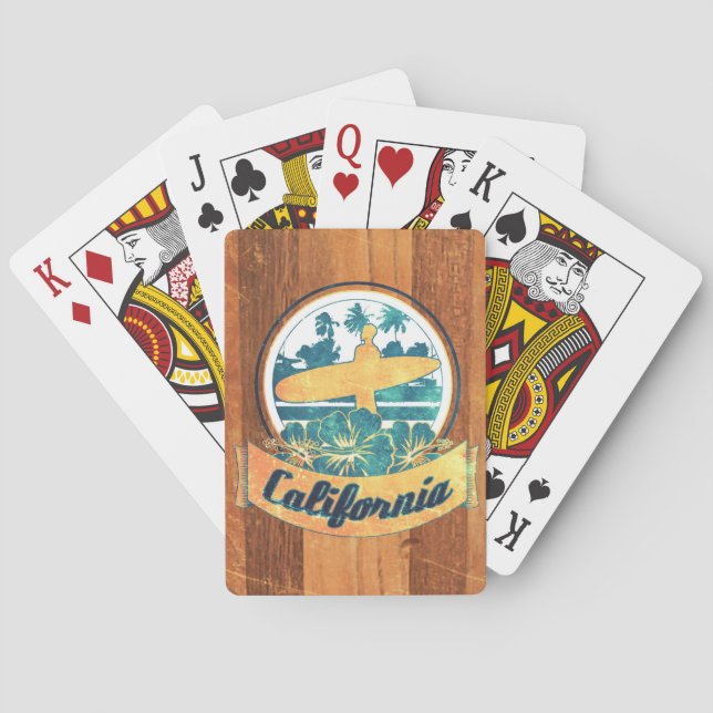 Baraja De Cartas Surfboard de California (Reverso)