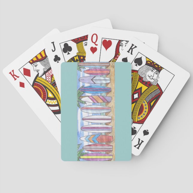 Baraja De Cartas SURFBOARDS-1 playing cards (Reverso)