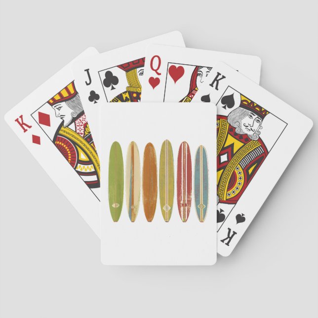 Baraja De Cartas Surfboards Vintage Retro Style Surfing (Reverso)