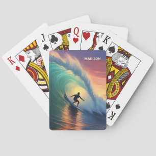 Baraja De Cartas Surfing de nombre personalizado