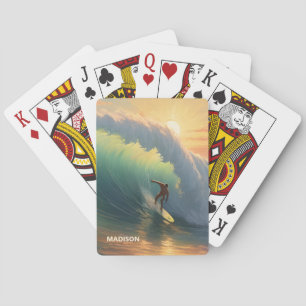 Baraja De Cartas Surfing de nombre personalizado