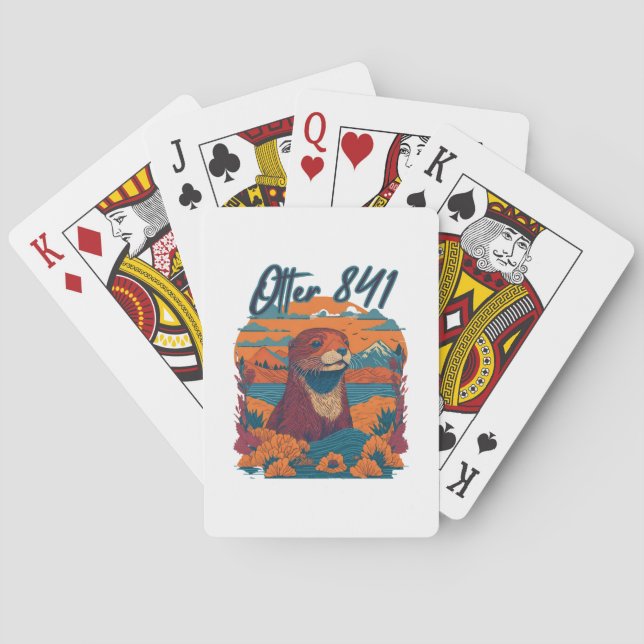 Baraja De Cartas Surfing Otter 841 Otter My Way California Sea Otte (Reverso)