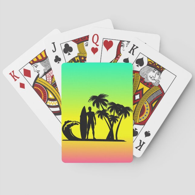 Baraja De Cartas Surfista (Reverso)