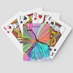 Baraja De Cartas Surreal Fantasía Mariposa Pastel Personalizado