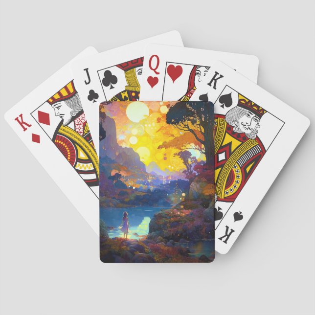 Baraja De Cartas Surrealista Fantasía Paisaje (Reverso)