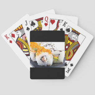 Baraja De Cartas Sushi en un plato