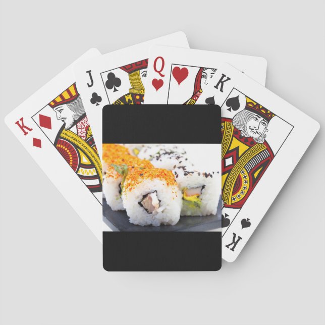 Baraja De Cartas Sushi en un plato (Reverso)