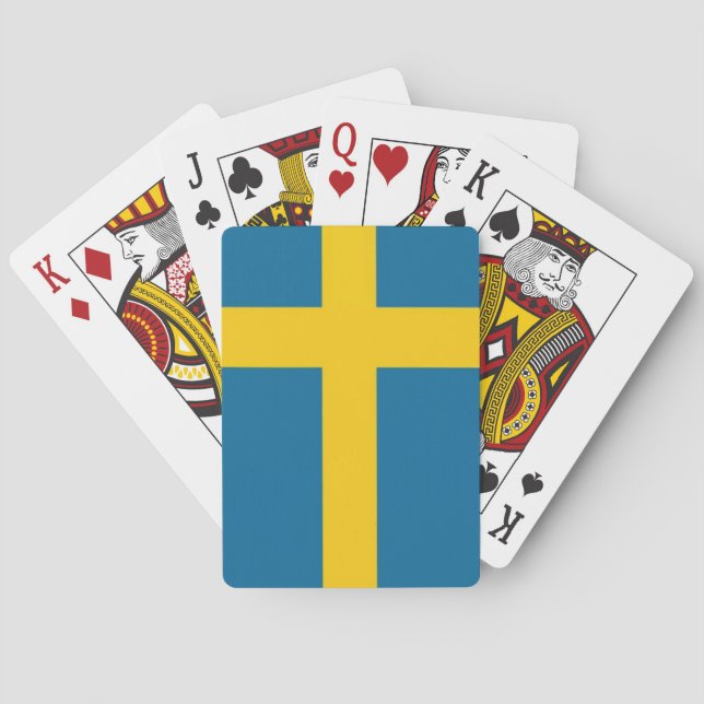 Baraja De Cartas Svenska flaggan (Reverso)