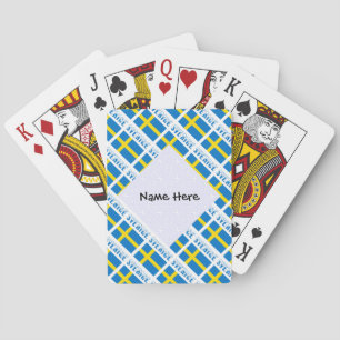 Baraja De Cartas Sverige y Bandera Sueca Kaklade Personalizados