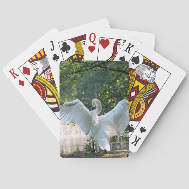Baraja De Cartas Swan con alas extendidas (Reverso)