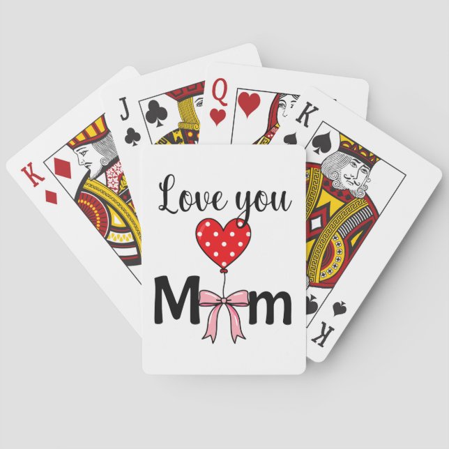 Baraja De Cartas Sweet and stylish “Love You Mom” (Reverso)