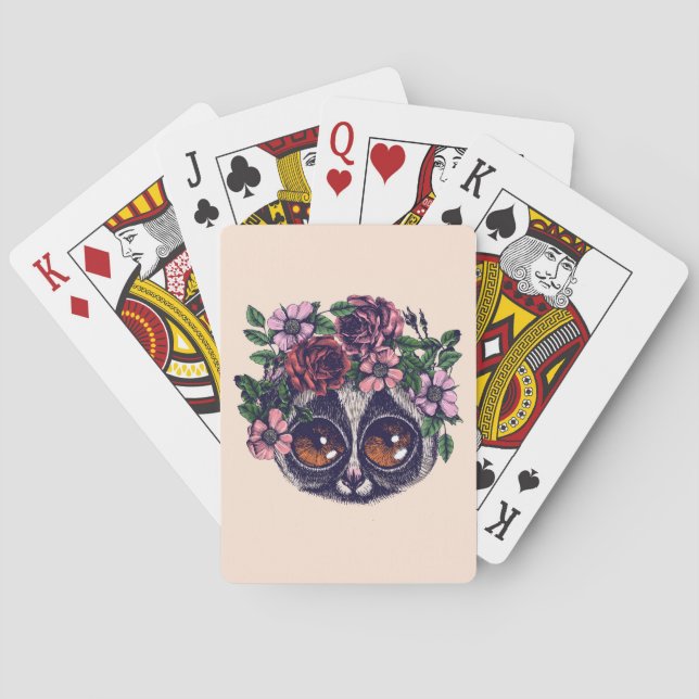 Baraja De Cartas Sweet Floral Lemur (Reverso)