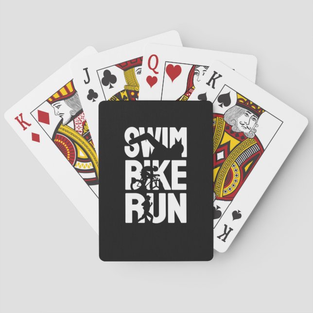 Baraja De Cartas Swim Bike Run (Reverso)