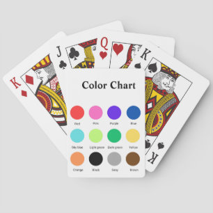 Baraja De Cartas tabla de colores escuela maestro niños tabla edita