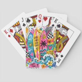 BARAJA DE CARTAS TABLAS DE SURF DE VERANO DE COLORES VIVOS