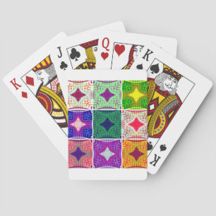 Baraja De Cartas Tablero de Damas Colorido: Un Diseño Estrellado