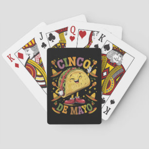 Baraja De Cartas Taco Bailarín Divertido Fiesta Cinco De Mayo