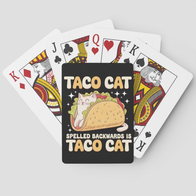 Baraja De Cartas Tacocat al revés Taco Cat Mexicano (Reverso)