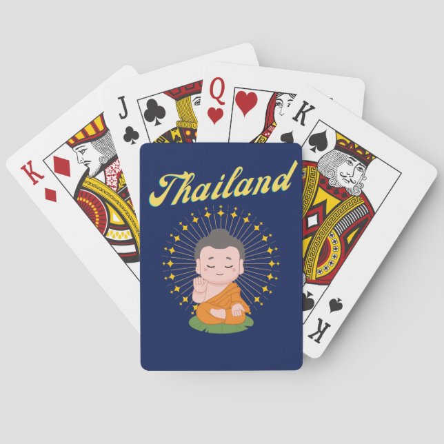 Baraja De Cartas Tailandia: Un rico monje budista (Reverso)