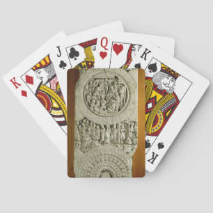 Baraja De Cartas Tallando representando una historia del Jatakas,