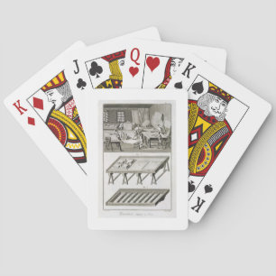 Baraja De Cartas Taller y herramientas de un fabricante de espejos,