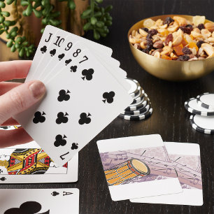 Baraja De Cartas Tambor Bongo Tradicional Con Notas Musicales
