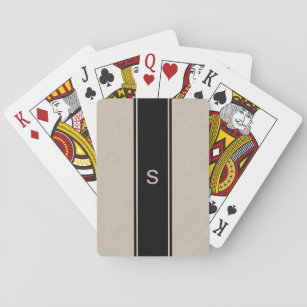 Baraja De Cartas Tan Monogramando tarjetas de juego para hombres