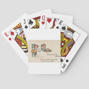 Baraja De Cartas tanque de acción de gracias de antaño