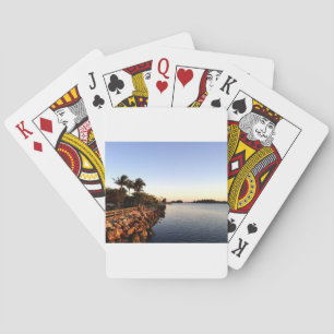 Baraja De Cartas Tarde Intercostal Waterway Hollywood Florida.