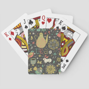 Baraja De Cartas Tarjeta brillante sabrosa del té