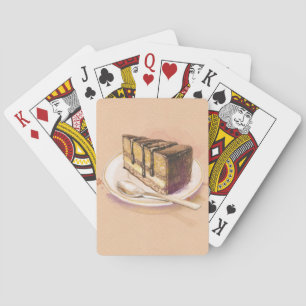 Baraja De Cartas Tarjeta con pastel de acuarela pintado