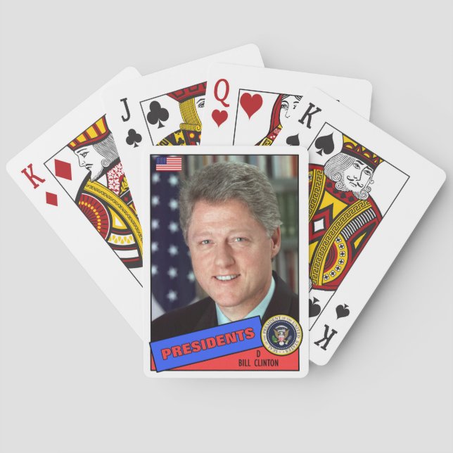 Baraja De Cartas Tarjeta de béisbol de Bill Clinton (Reverso)