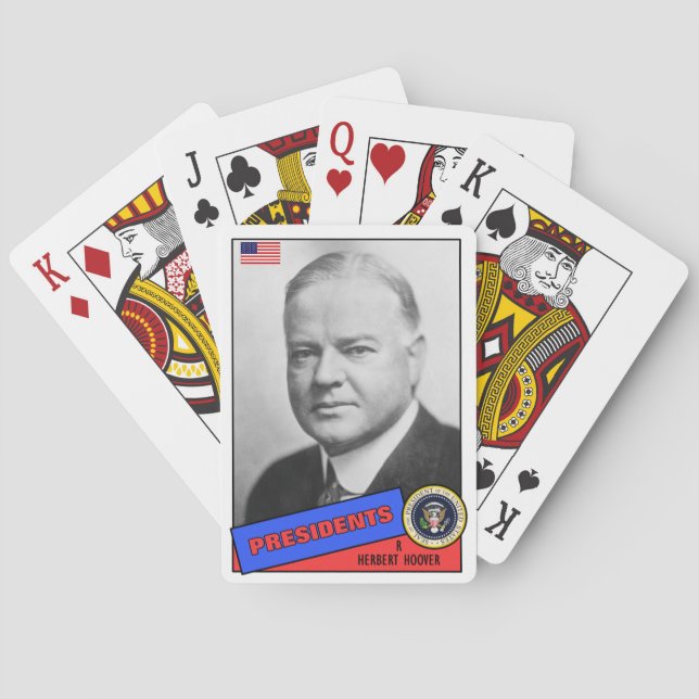 Baraja De Cartas Tarjeta de béisbol Herbert Hoover (Reverso)