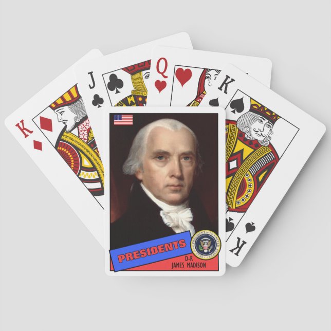 Baraja De Cartas Tarjeta de béisbol James Madison (Reverso)
