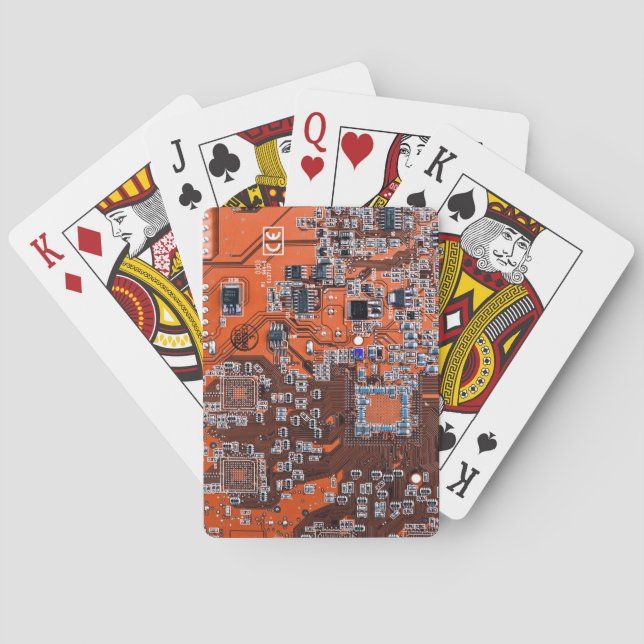Baraja De Cartas Tarjeta de circuito del Naranja PCB del conjunto d (Reverso)