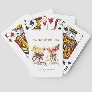 Baraja De Cartas Tarjeta de cóctel de Navidad personalizada para pa