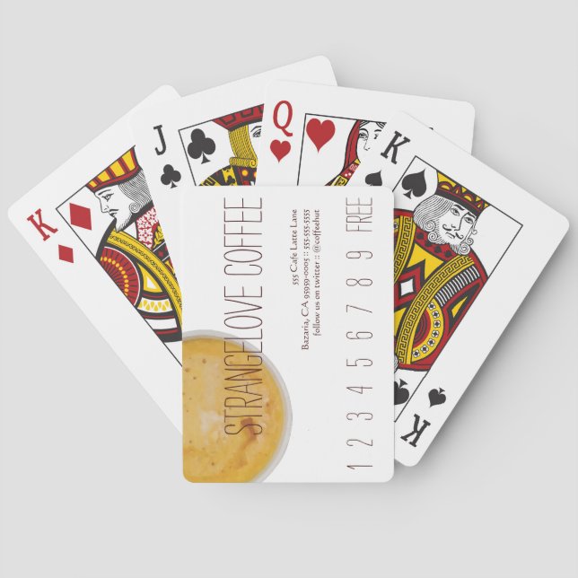 Baraja De Cartas Tarjeta de fidelidad al café de Strangelove (Reverso)