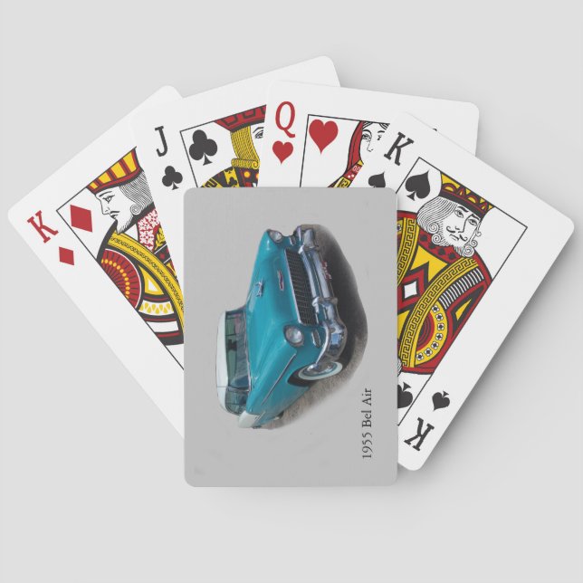 Baraja De Cartas Tarjeta de juego azul Bel Air de 1955 (Reverso)