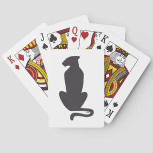 Baraja De Cartas Tarjeta de juego Black Cat Silhouette White Poker