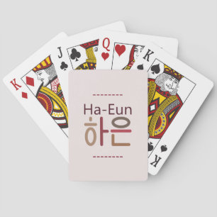 Baraja De Cartas Tarjeta de juego clásica con nombre coreano (Ha-Eu