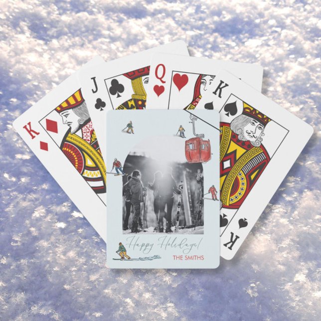 Baraja De Cartas Tarjeta de juego de esquí fotográfico con arco (Subido por el creador)