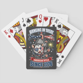 Baraja De Cartas Tarjeta de juego de zarigüeya del 4 de julio aguan