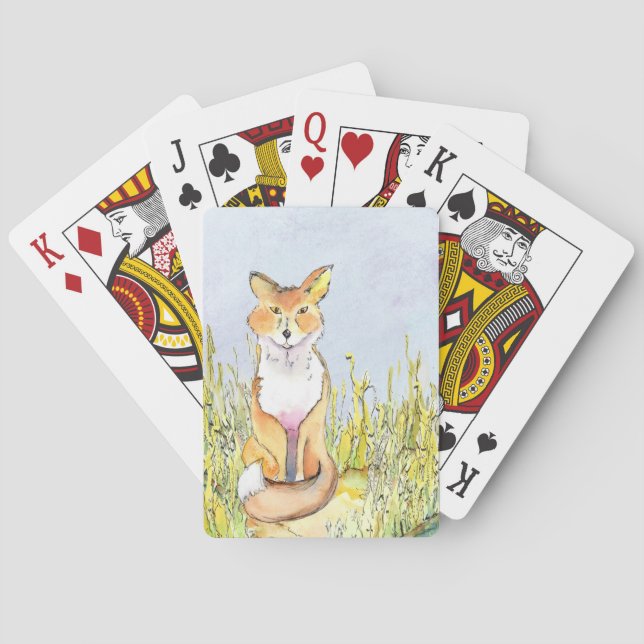 Baraja De Cartas Tarjeta de juego Fox (a286) (Reverso)
