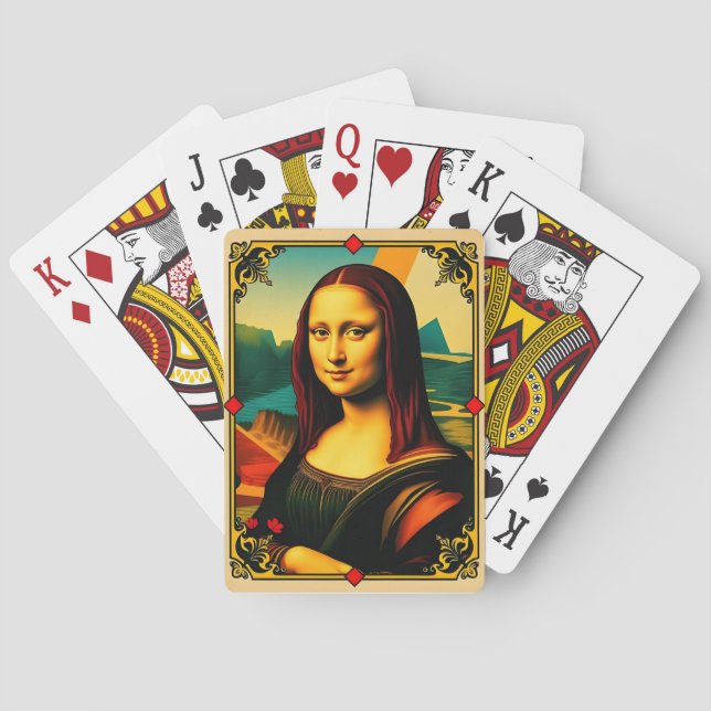 Baraja De Cartas Tarjeta de juego Mona Lisa (Reverso)