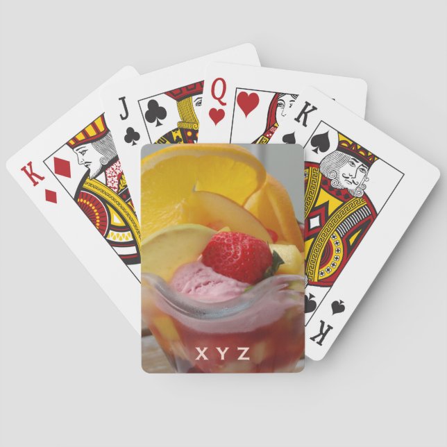 Baraja De Cartas Tarjeta de juego monograma del personalizado Ice C (Reverso)