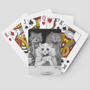 Baraja De Cartas Tarjeta de juego para gatos, Louis Wain